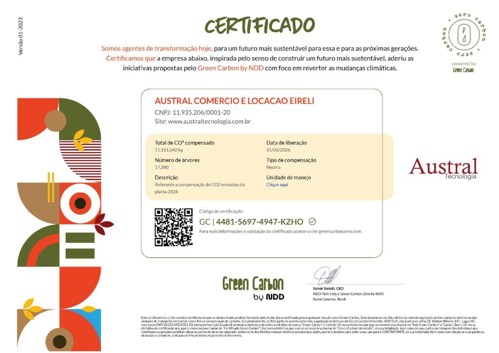 Certificado ESG Austral Tecnologia